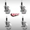 Service Caster 4'' SS Nylon Swivel 1'' Expanding Stem Caster Set with Brake, 4PK SCC-SSEX20S414-NYS-TLB-1-4 - alternate 4